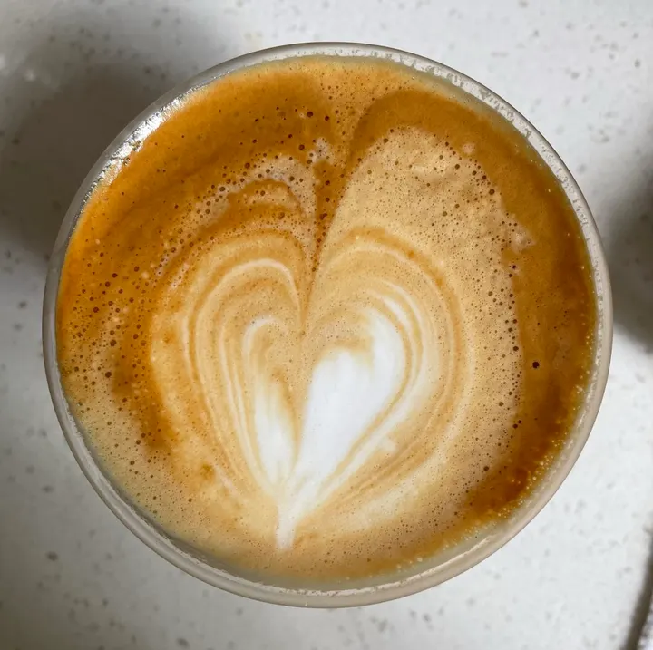 A large heart with layered wings, close up